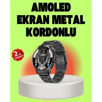 Mey İthalat® SW80 Akıllı Saat 1.93″ Ultra HD Ekran 700 mAh Batarya 3 Kordon