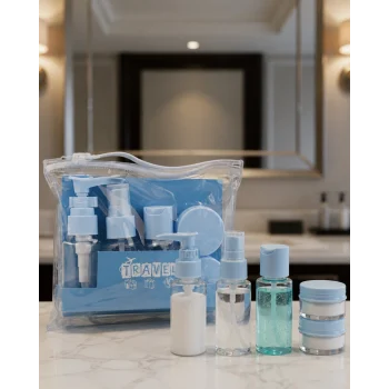 Mey İthalat® Taşınabilir 5 Parça Seyahat Kozmetik Seti 30 ml Sızdırmaz