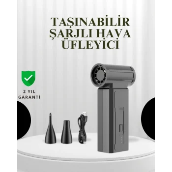 Mey İthalat® Taşınabilir Şarjlı Güçlü Hava Üfleme Aleti Çok Yönlü Kullanım