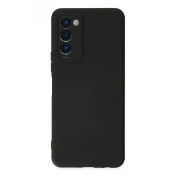 Mey İthalat®  Tecno Camon 18 Kılıf Nano içi Kadife Silikon - Siyah