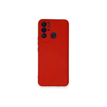 Mey İthalat®  Tecno Pova Neo Kılıf Nano içi Kadife Silikon - Kırmızı