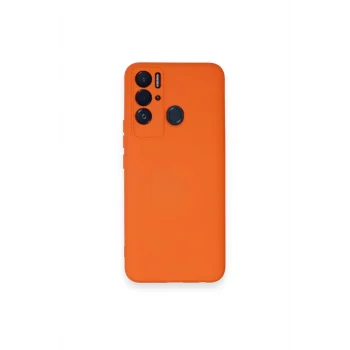 Mey İthalat®  Tecno Pova Neo Kılıf Nano içi Kadife Silikon - Turuncu