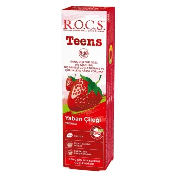 Mey İthalat®  .Teen Yaban Çileği Diş Macunu 8-18 Yaş 60 ml