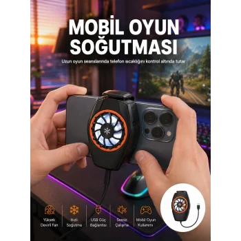 Mey İthalat® Telefon Soğutucu Cep Telefon Soğutma Fanı Radyatör