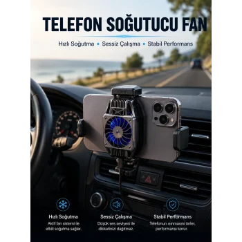 Mey İthalat® Telefon Soğutucu Fan Aktif Soğutma Sistemi ile Güçlü Performans
