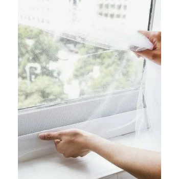 Mey İthalat® Tül Pencere Sinekliği 100x150 CM Çift Taraflı Bant Hediyeli Kolay Takılan