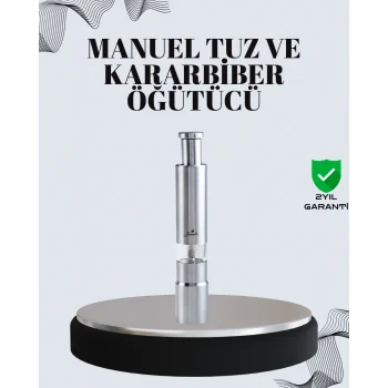 Mey İthalat® Tuz ve Kararbiber Öğütücü - Şeffaf Akrilik Hazne