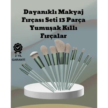 Mey İthalat® umuşak Kıllı Estetik Tasarımlı 13lü Makyaj Fırçası Seti Günlük ve Profesyonel Kullanım