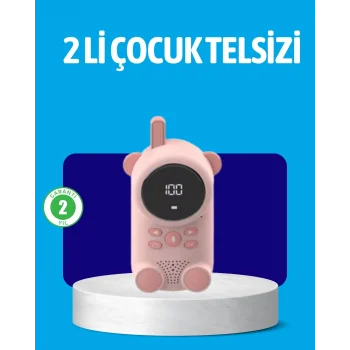 Mey İthalat® USB Şarjlı Çocuk Telsizi – Renkli Ekran, VOX Modu, Kompakt Tasarım