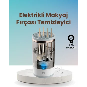 Mey İthalat® USB Şarjlı Derin Temizlik Makyaj Fırçası Yıkama Makinesi