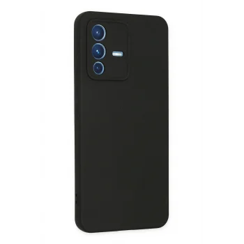 Mey İthalat®  Vivo V23 5G Kılıf Nano içi Kadife Silikon - Siyah
