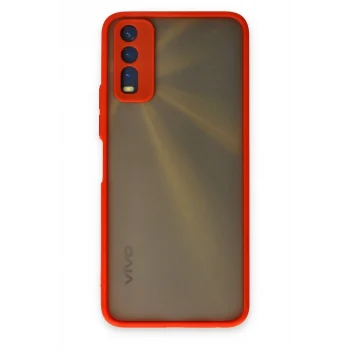 Mey İthalat®  Vivo Y11S Kılıf Montreal Silikon Kapak - Kırmızı