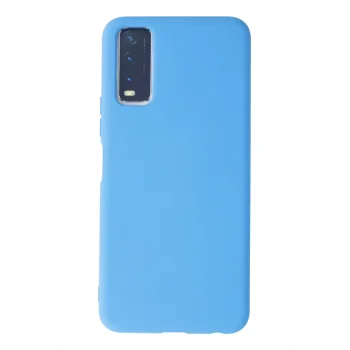 Mey İthalat®  Vivo Y11S Kılıf Nano içi Kadife Silikon - Mavi