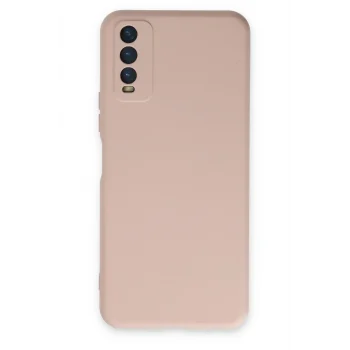 Mey İthalat®  Vivo Y11S Kılıf Nano içi Kadife Silikon - Pudra