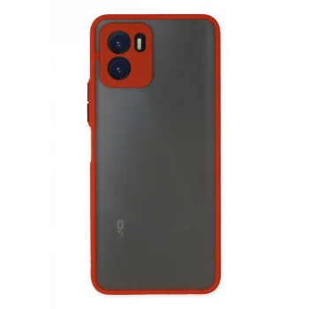 Mey İthalat®  Vivo Y15S Kılıf Montreal Silikon Kapak - Kırmızı