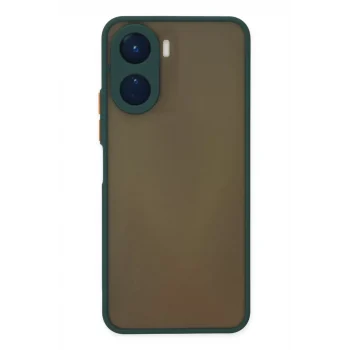 Mey İthalat®  Vivo Y16 Kılıf Montreal Silikon Kapak - Yeşil