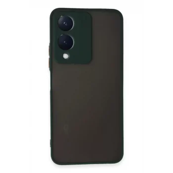Mey İthalat®  Vivo Y17S Kılıf Montreal Silikon Kapak - Yeşil