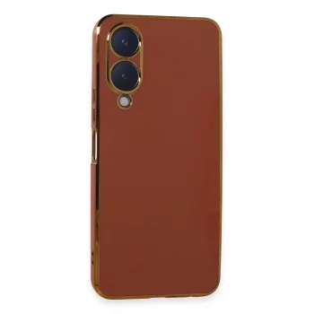 Mey İthalat®  Vivo Y17S Kılıf Volet Silikon - Kırmızı