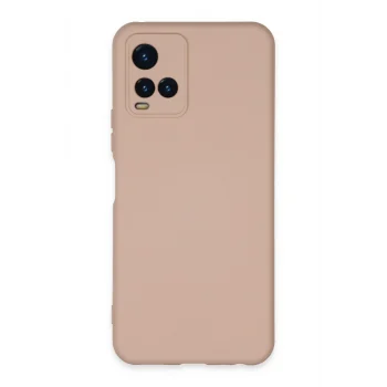 Mey İthalat®  Vivo Y21S Kılıf Nano içi Kadife Silikon - Pudra
