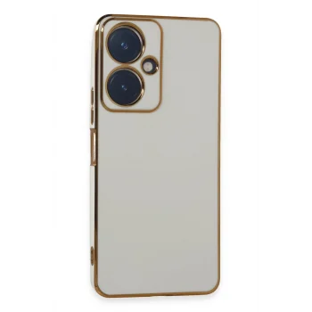 Mey İthalat®  Vivo Y27 Kılıf Volet Silikon - Beyaz