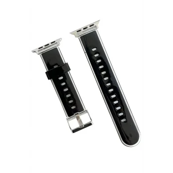 Mey İthalat®   Watch 38mm Jelly Silikon Kordon - Siyah