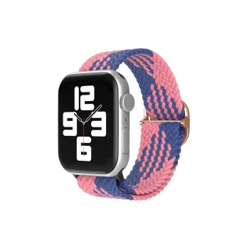 Mey İthalat®   Watch 38mm Star Kordon - Pembe-Mavi