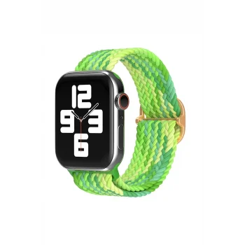 Mey İthalat®   Watch 38mm Star Kordon - Turkuaz-Yeşil
