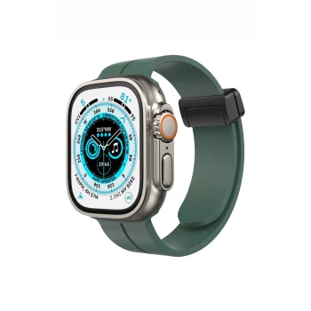 Mey İthalat®   Watch 42mm KR412 Elegance Stylısh Kordon - Koyu Yeşil