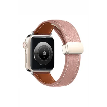Mey İthalat®   Watch 42mm KR414 Daks Deri Kordon - Pembe
