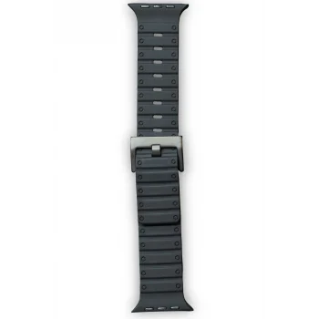 Mey İthalat®   Watch 42mm Magnus Mıknatıslı Silikon Kordon - Siyah