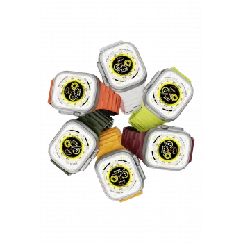 Mey İthalat®   Watch Ultra 49mm Wowen Kordon - Sarı