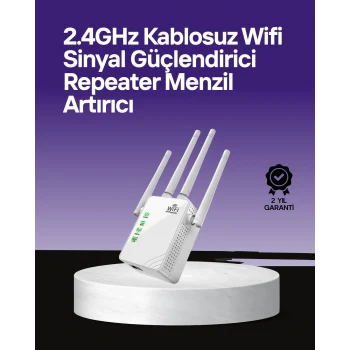 Mey İthalat® WPS Destekli 2.4GHz + 5GHz WiFi Sinyal Güçlendirici