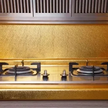 Mey İthalat® Yapışkanlı Gold Mutfak Tezgah Folyosu