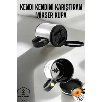 Mey İthalat® Yazılı Mug Kupa Karıştırıcı Özelliği Ve Paslanmaz Çelik