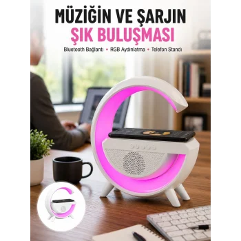 Mey İthalat® Yeni Nesil Bluetooth Hoparlör Speaker 5.0 Taşınabilir G Şeklinde Powerbankli Yeni Nesil