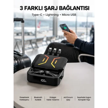 Mey İthalat® Yeni Nesil Çoklu Bağlantı Kurulabilen Bluetooth Kulaklık Yüksek Ses Kaliteli Yeni Nesil