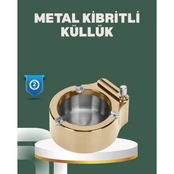 Mey İthalat® Yeniden Doldurulabilir Çakmaklı Küllük Dayanıklı Yapı