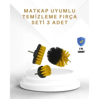 Mey İthalat® Yüksek Devirde Etkili Temizlik Sağlayan Matkap Ucu Fırça Seti