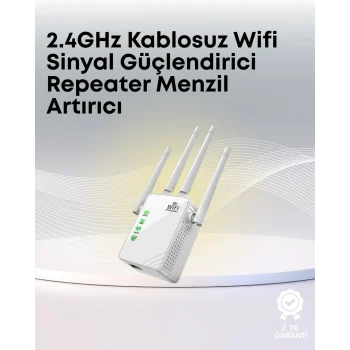 Mey İthalat® Yüksek Hızlı Parazit Önleyici WiFi Repeater Router