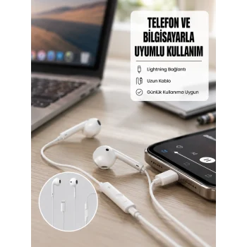 Mey İthalat® Yüksek Ses Kaliteli Mikrofonlu Kablolu Kulak İçi Kulaklık Yeni Nesil
