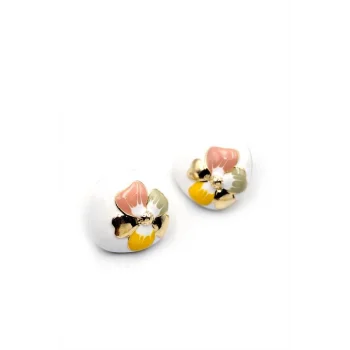 Mineli Çiçek Küpe - ÇOK RENKLİ