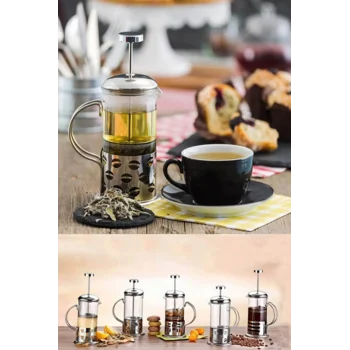 New Life 350ml Çelik French Press Bitki Demleme Bardağı Bls Fp 350