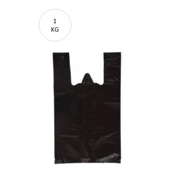 Siyah Atlet Poşet Mini Boy 20x34 cm Takriben 235 Adet 1 Kg