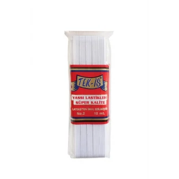 Tekis Lastik No:2 Yassı Lastik Şalvar Lastiği 10 Metre