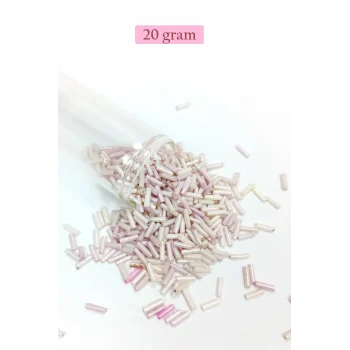 Uzun Boru Kesme Boncuk Çap 2mm Uzunluk 10 mm - 20 Gram - Mat Beyaz - BNC263