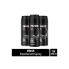 3 Adet Axe Erkek Deodorant & Bodyspray Black 48 Saat Etkileyici Koku Vücut Spreyi 150 ml