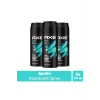 3 Adet Axe Erkek Sprey Deodorant Apollo 48 Saat Etkileyici Koku Vücut Spreyi 150 ml