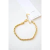 Burgu Çelik Bileklik 3mm - Altın