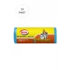 Büyük Boy Çöp Torbası 65 x 80 cm 10 Lu Rulo x 50 Paket = 500 Adet (Mavi)