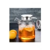 Çelik Kapaklı Borosilikat Uzun Cam Demlik 1800 Ml Royaleks-CM-2003